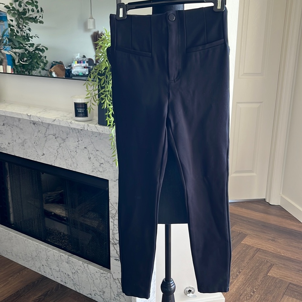 Black skinny high waist pants
